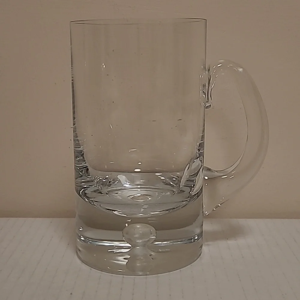 Glass Beer Mug with Bubble in Base